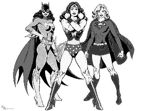 Batgirl, Wonder Woman and Supergirl